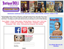 Tablet Screenshot of antiquedollcollector.com